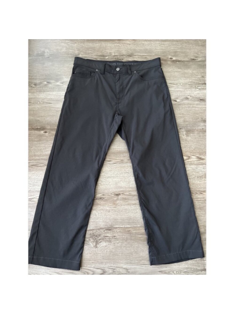 Prana Brion II Pants Mens Actual 36x27 Dark Gray Regular Fit